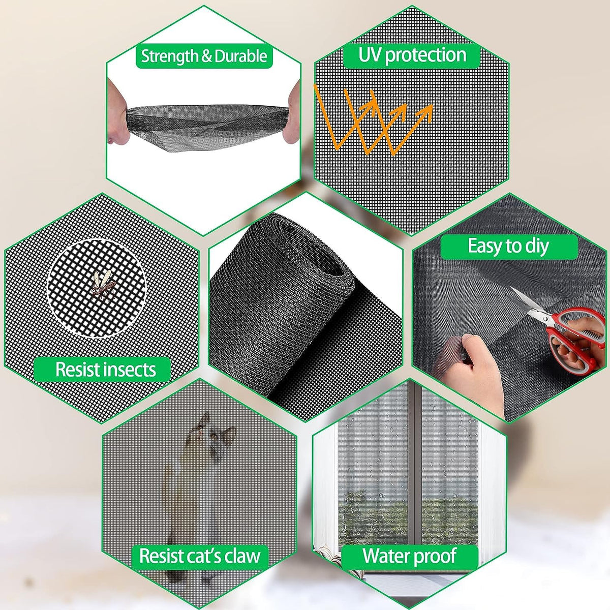 Rolled package design enables easy installation without tools.
