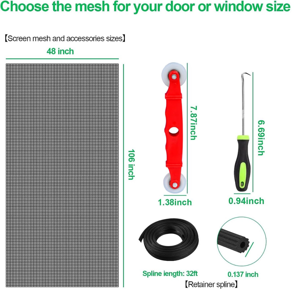 QWR window screen install kit for quick DIY replacement