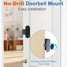 Qwwia anti-theft doorbell mount metal frame with modern look and durability