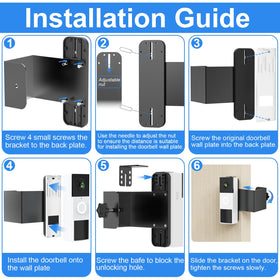 Qwwia Tapo doorbell framed by mount for tidy secure placement
