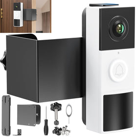 Qwwia Tapo doorbell mount front view showing secure anti theft design