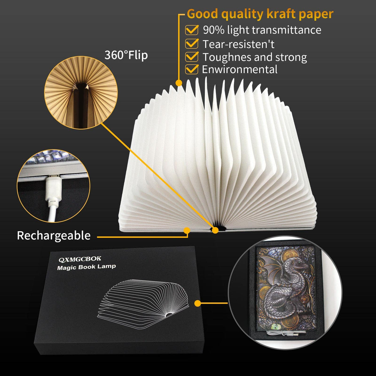 QXMGCBOK white color lamp on desk creates calm focus.