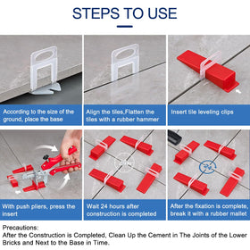 QXTXYZ spacer clips guide 1/32 inch joints for uniform grout lines.