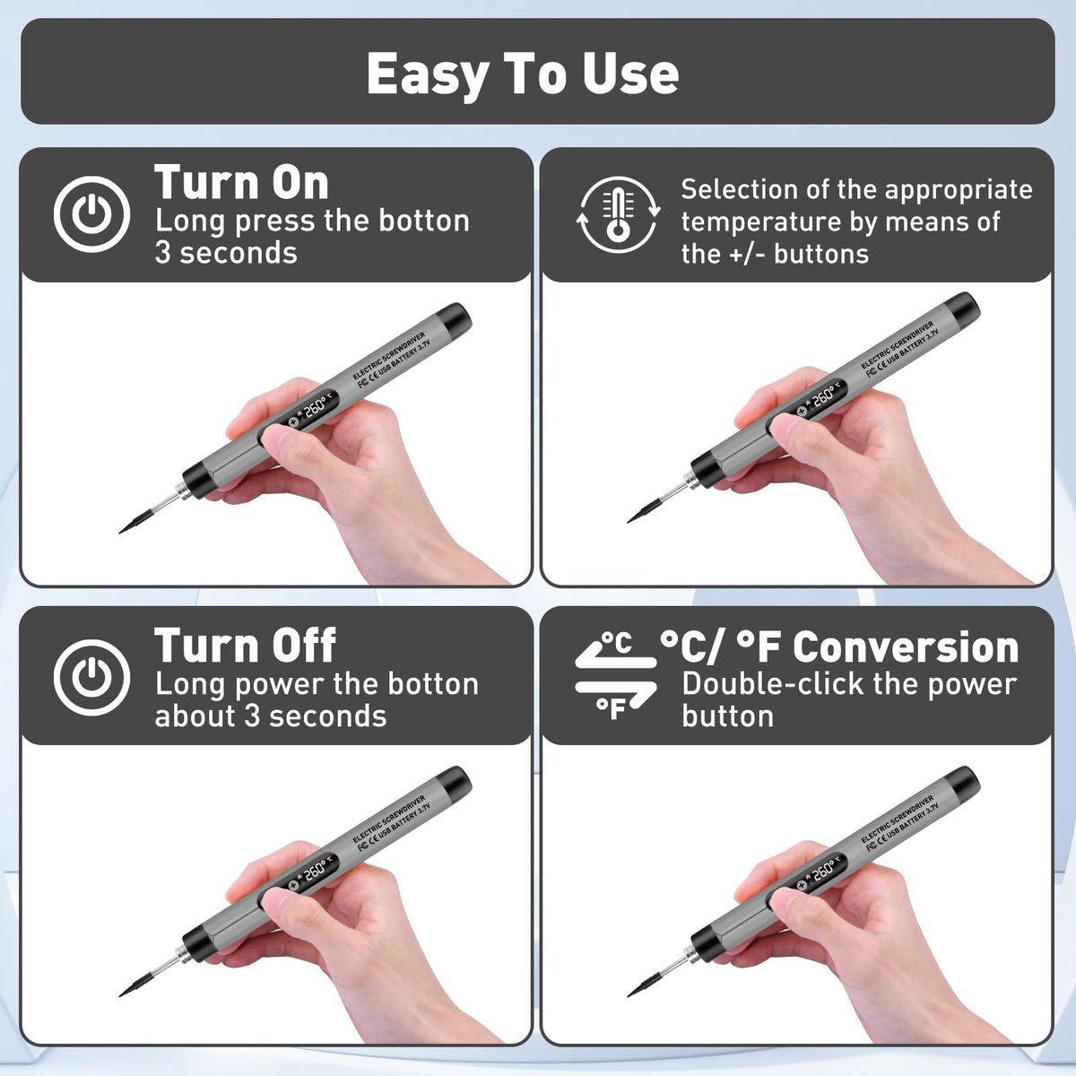Qyvorae 7-piece kit includes tips base tin and paste.
