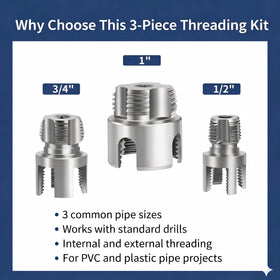 QYXLZUR PVC threading kit closeup highlighting compact design for home plumbing