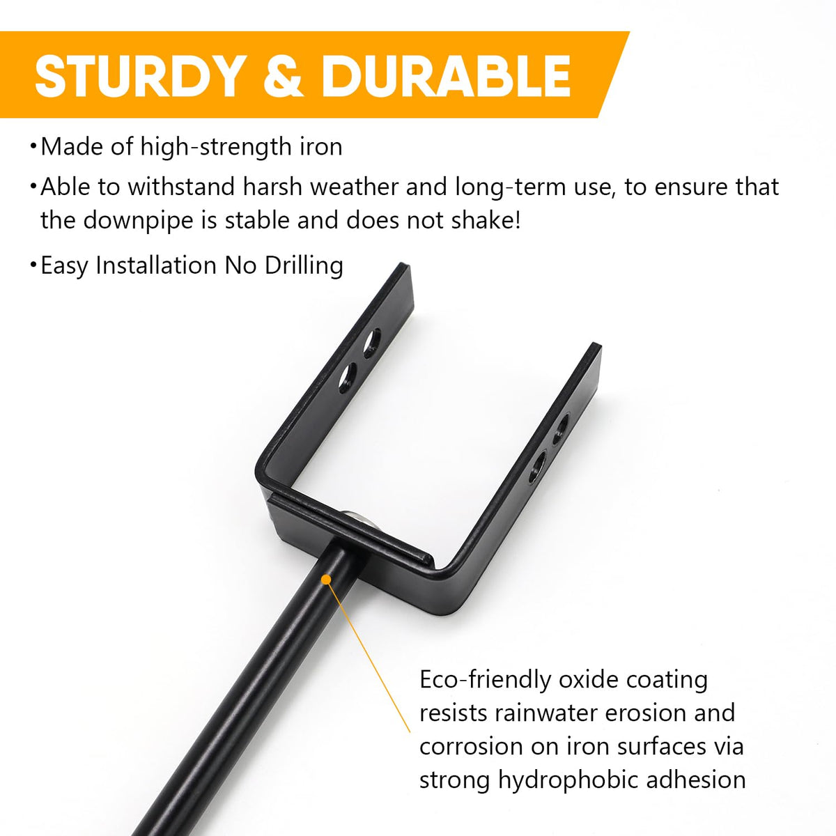 QZATTCAEN 4 pack provides stable support for multiple downpipes.