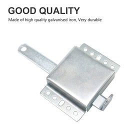QZATTCAEN heavy-duty galvanized side lock close-up showing sturdy construction
