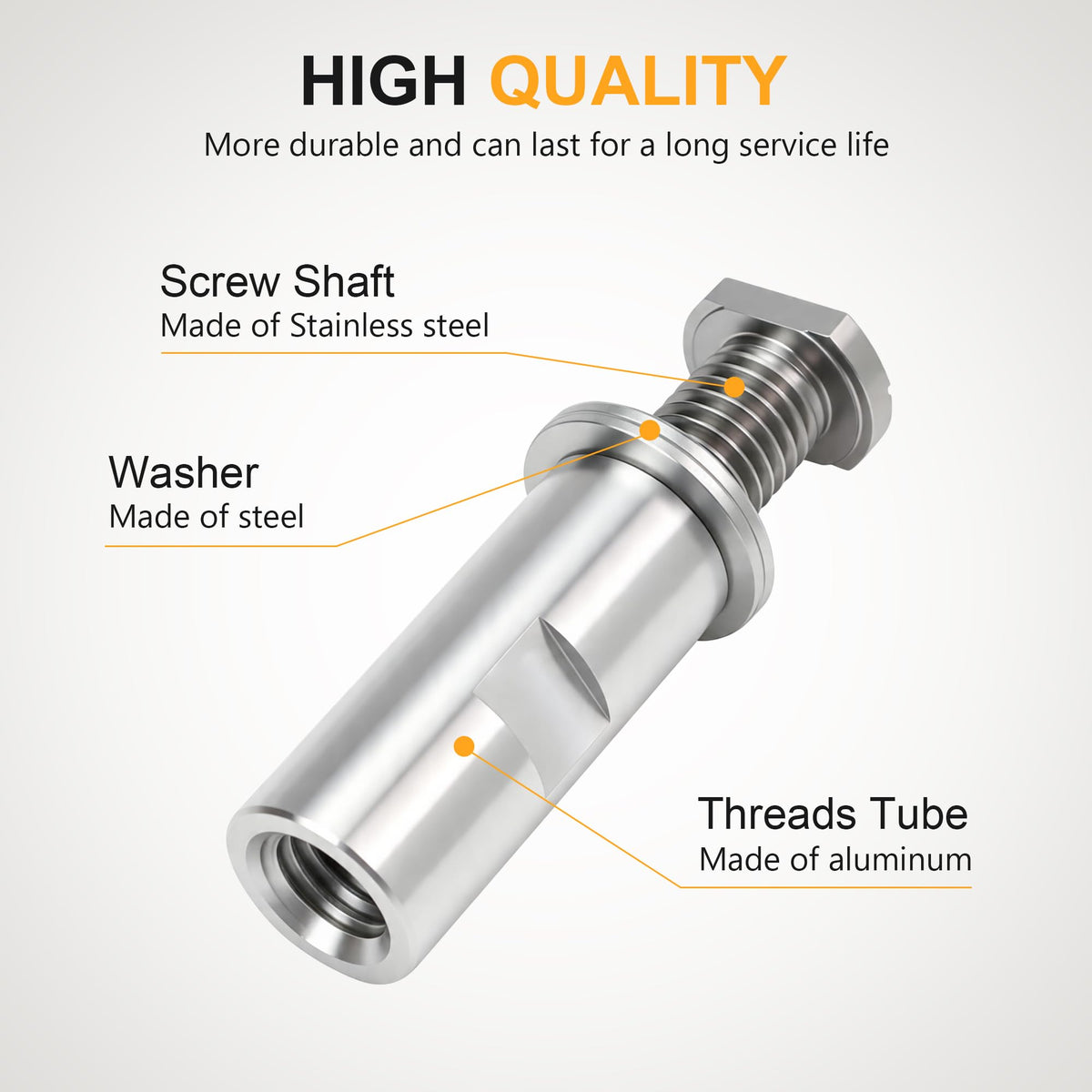 QZATTCAEN threaded tube extension enables thicker wheels and longer reach.