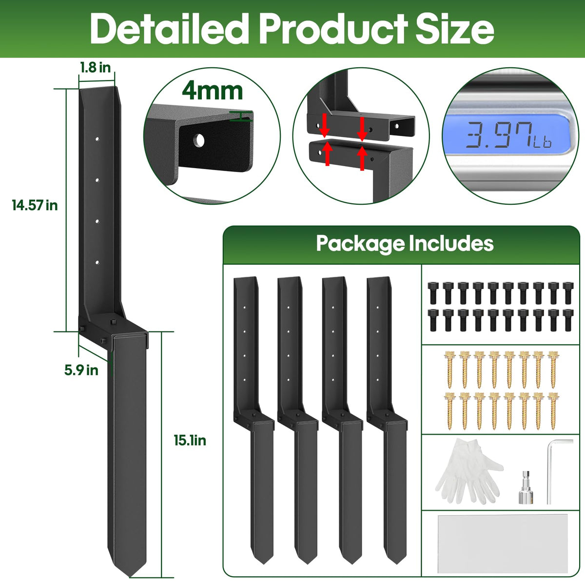 QZER 8mm double-layer anchor visual shows solid grip for quick ground installation.