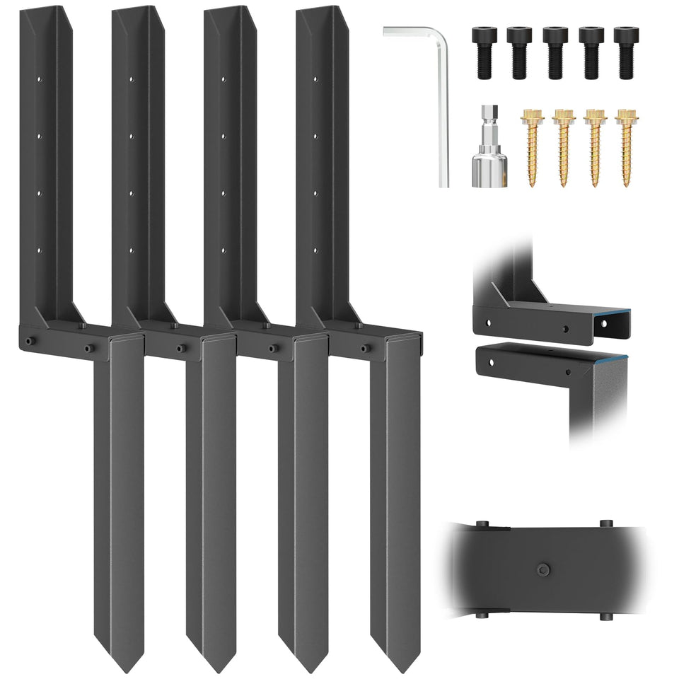 QZER fence post repair 4-pack stabilizes leaning posts for lasting outdoor fences.