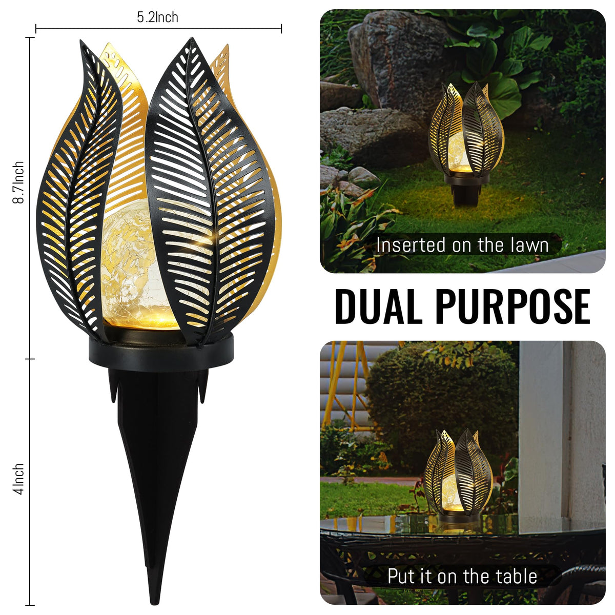 QZGE IP65 weatherproof solar light withstands rain and wind.