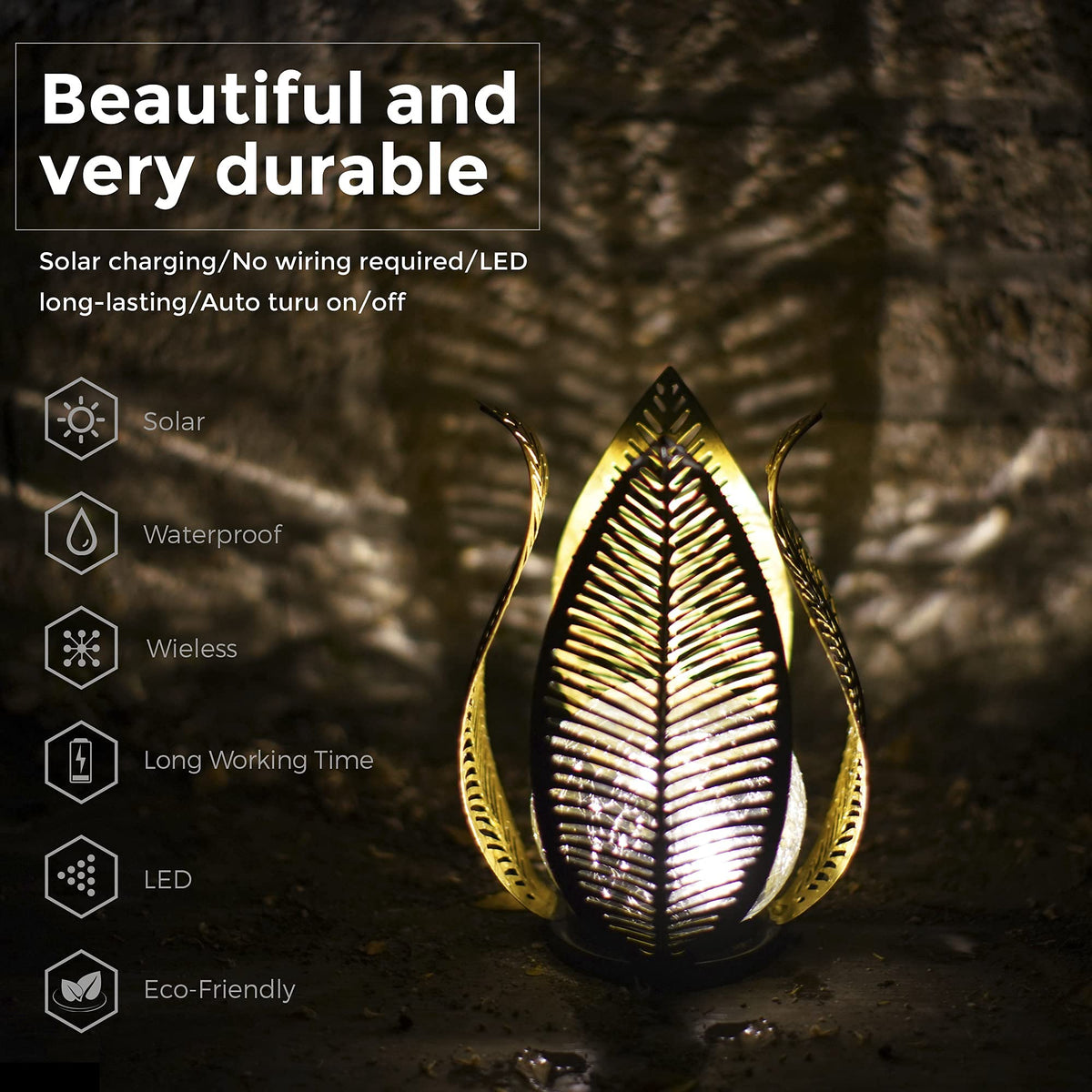 QZGE warm white 7 lumens glow for cozy outdoor moments.