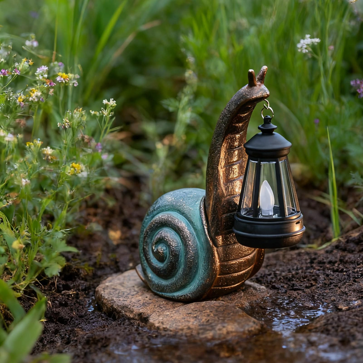 QZJDDZSW Mothers Day gift snail offers a thoughtful outdoor keepsake.
