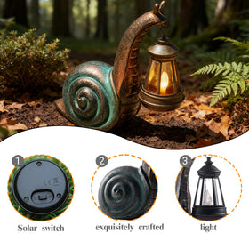 QZJDDZSW Outdoor snail statue withstands weather while keeping whimsical appeal.
