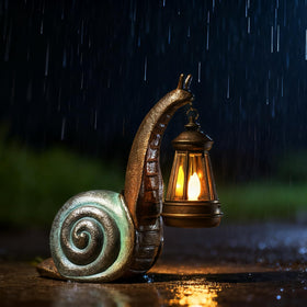 QZJDDZSW Resin garden ornament enhances curb appeal with subtle charm.
