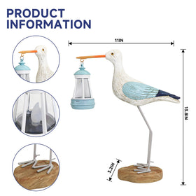 QZJDDZSW solar seagull statue enhances garden ambience after sunset