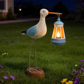 QZJDDZSW solar seagull yard ornament withstands weather while glowing