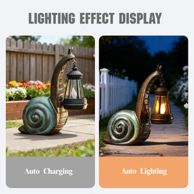 QZJDDZSW Waterproof resin snail garden ornament resists rain and sun.