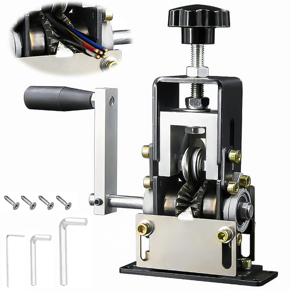 QZQUFJ automatic wire stripper in front view ready for copper cable prep