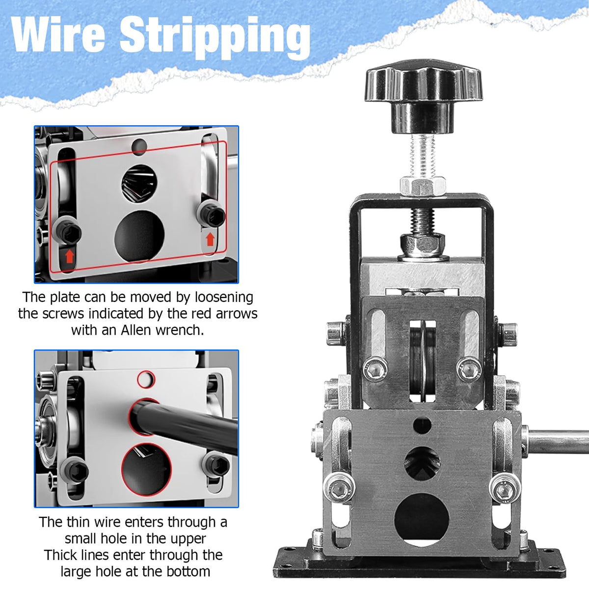QZQUFJ portable cable stripper on-site for on-the-go projects