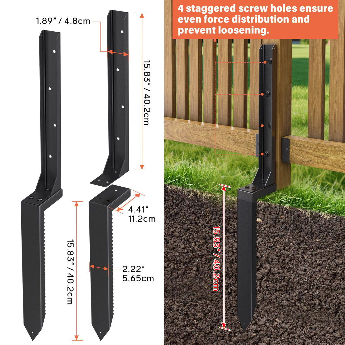 QZXRKEJI powder-coated fence stakes resist rust for outdoor use
