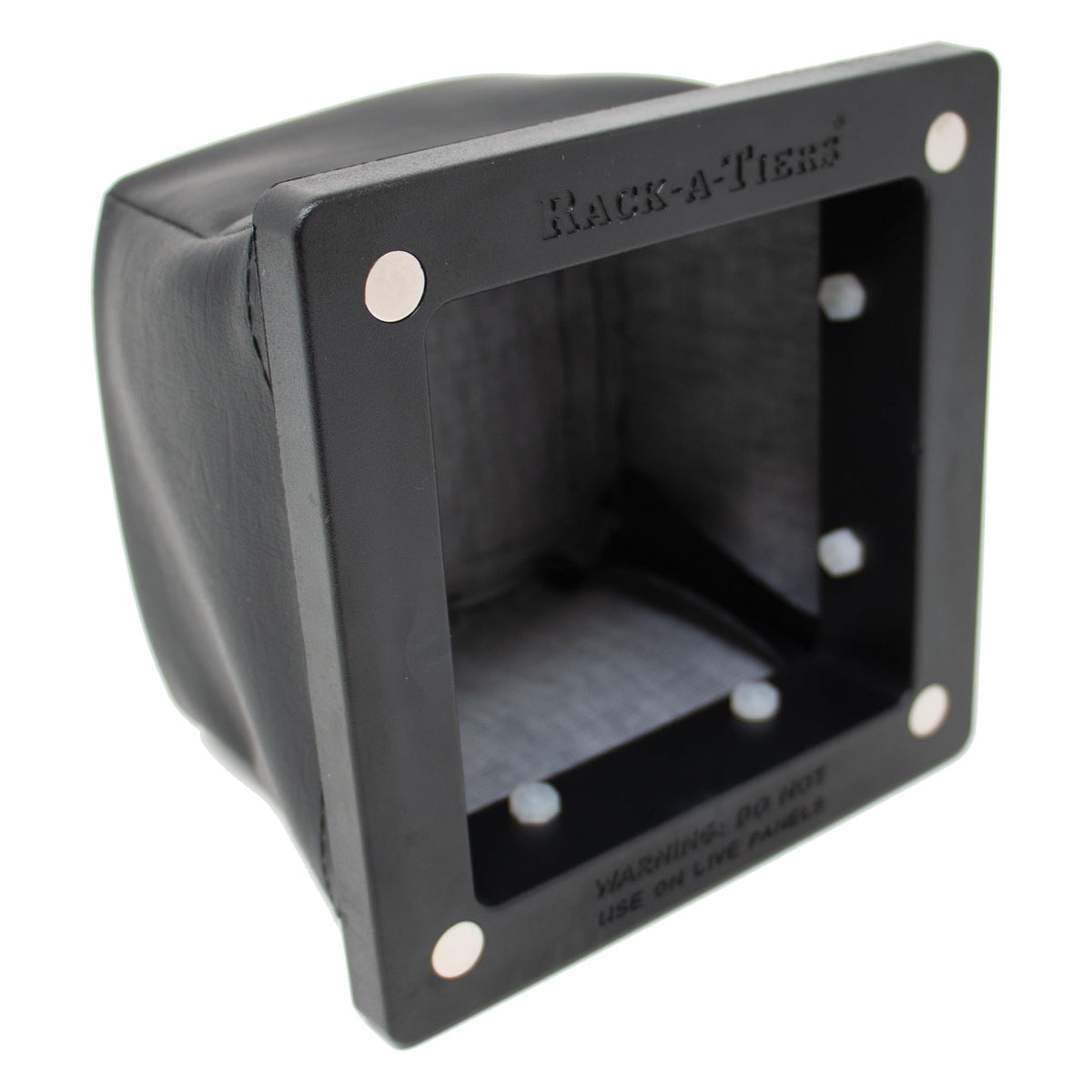 Rack-A-Tiers Dirt Bag dimensions-5x5x4 shows compact, portable dust catcher for tight spots