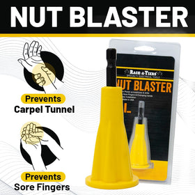 Nut Blaster demonstrates universal fit for yellow, tan, and red connectors