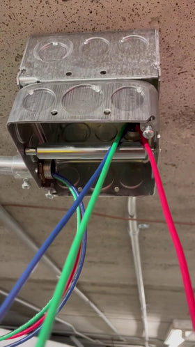 PulLee 4x4 wire guide supports smooth pulling through boxes.