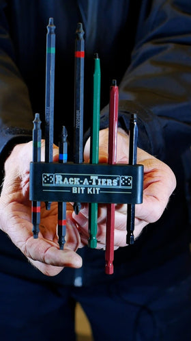 Rack-A-Tiers rough-in bit kit 6-inch double-ended impact ideal for tough tasks.