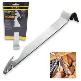 Rack-A-Tiers Staple Shark removes stubborn staples in tight spaces.