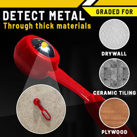 Rack-A-Tiers Stud Ball demonstrates a strong magnetic field for detection.