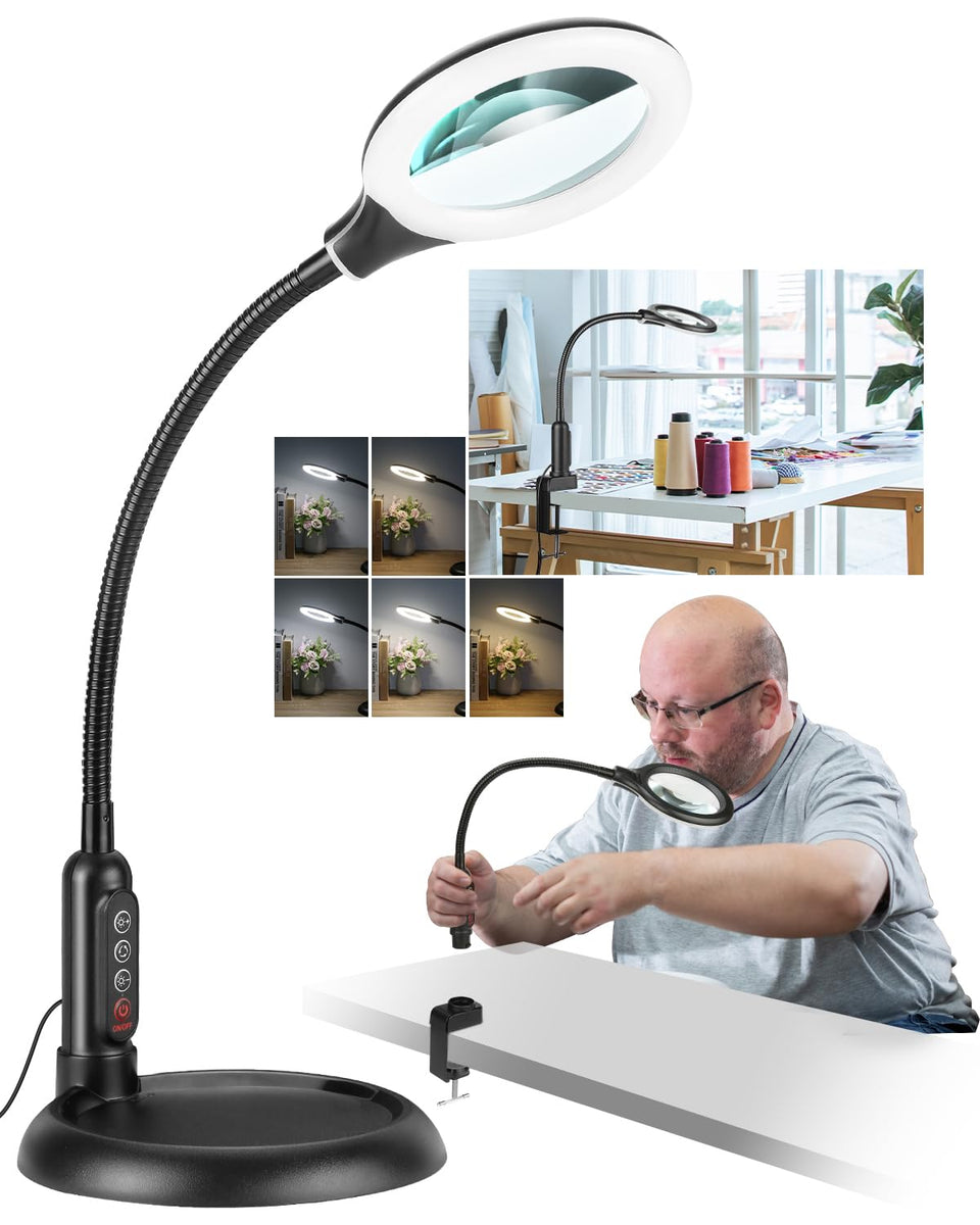 RackydigPro 10X magnifying glass with light enhances close-detail work.
