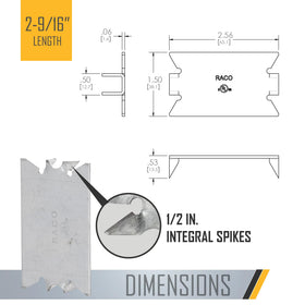 RACO 2710 plate highlights pre-galvanized steel construction for durability.