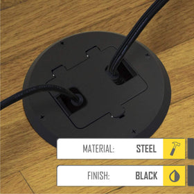 RACO 6239BK back knockouts simplify wiring access for power or data.