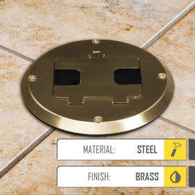 RACO 6239BP versatile brass 1-gang design complements decor.