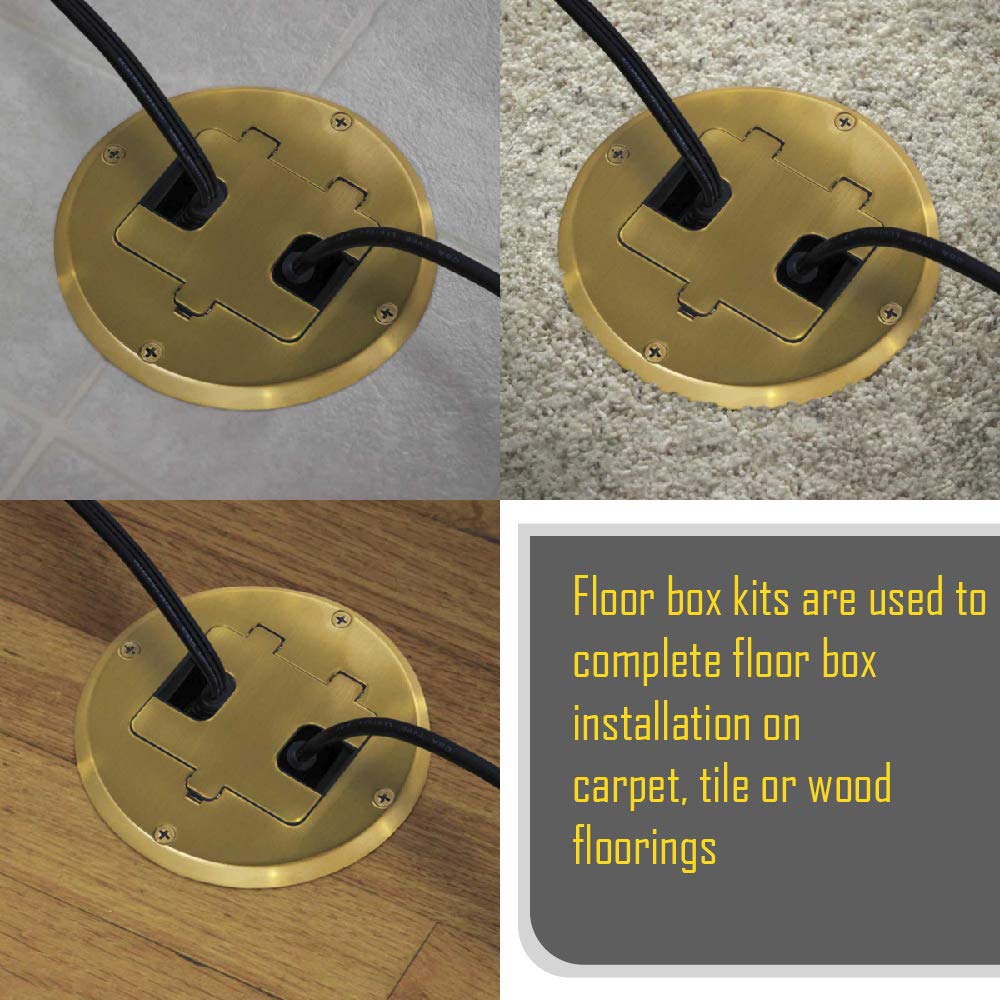 RACO floor kit demonstrates versatile installation across surfaces.