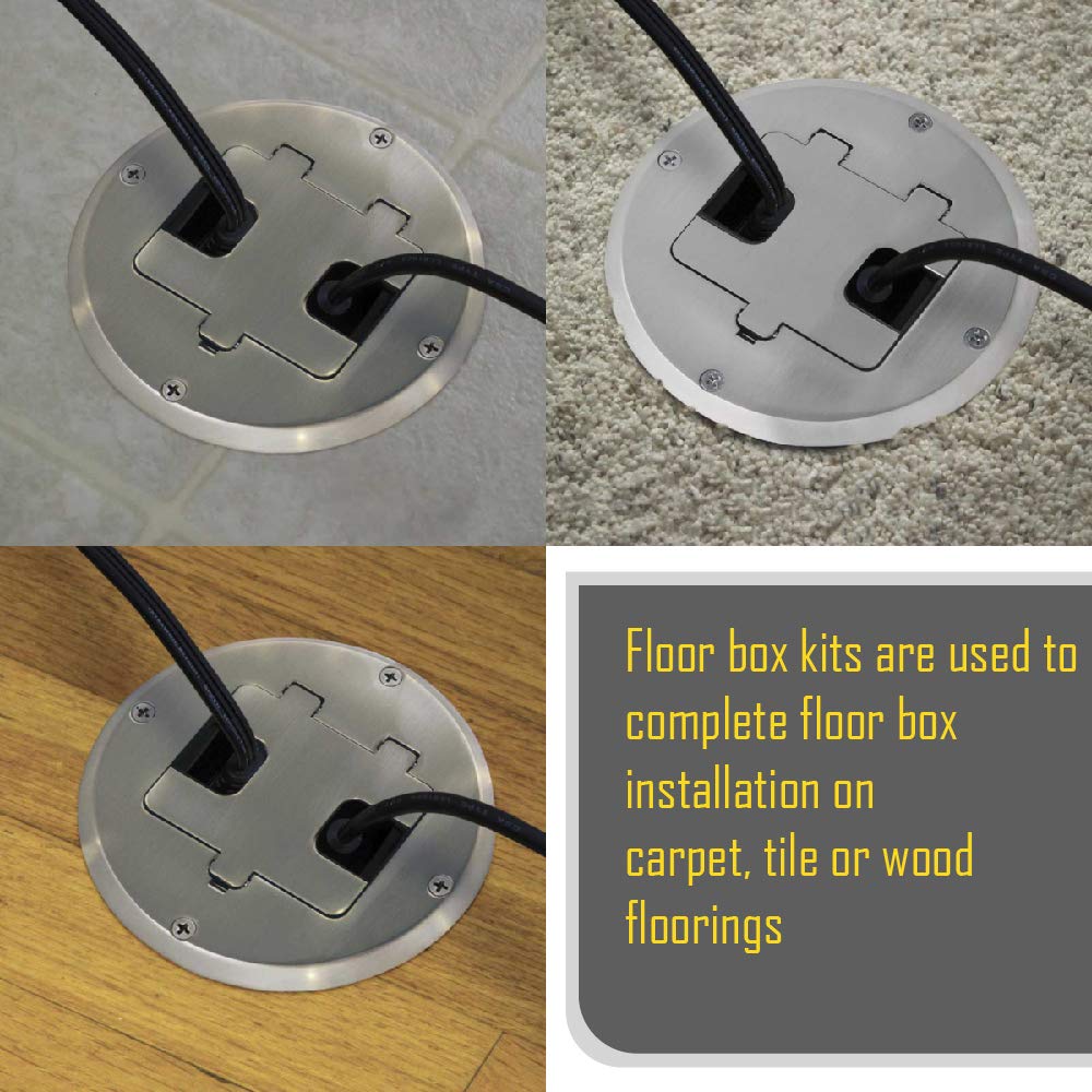 RACO 6239NI installs on granite, wood, concrete, or countertops