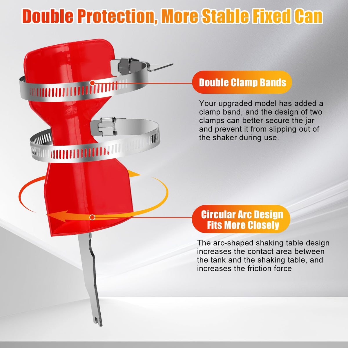 RACOC one-click adjustment enables quick, secure can setup.
