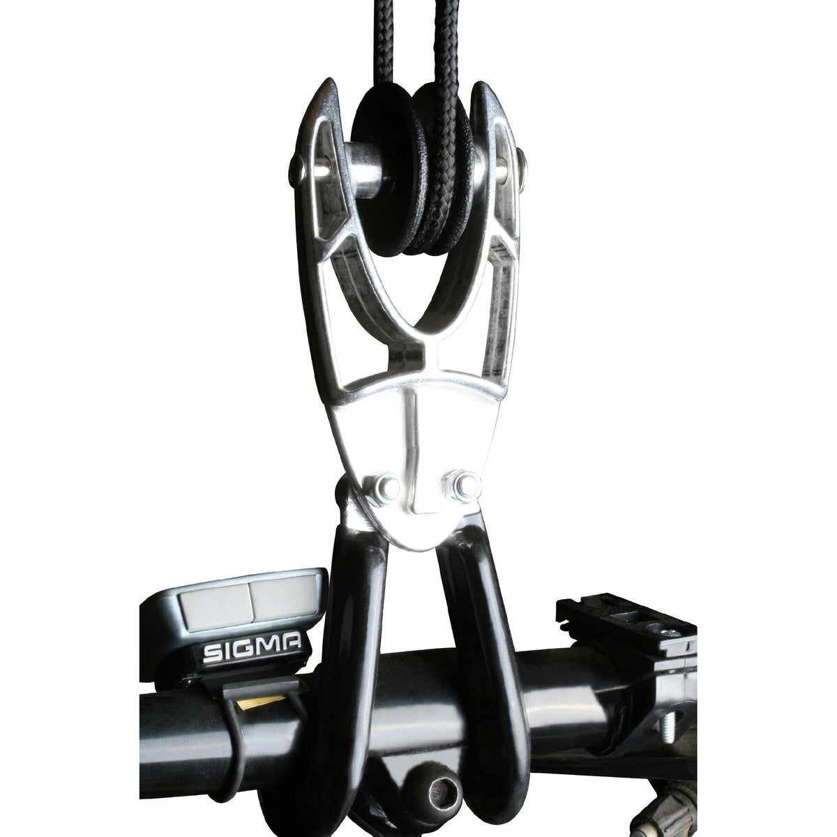 RAD Cycle Cam Lock Mechanism secures overhead storage safely.