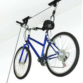RAD Sportz ceiling mount to joist demonstrates sturdy indoor storage solution.