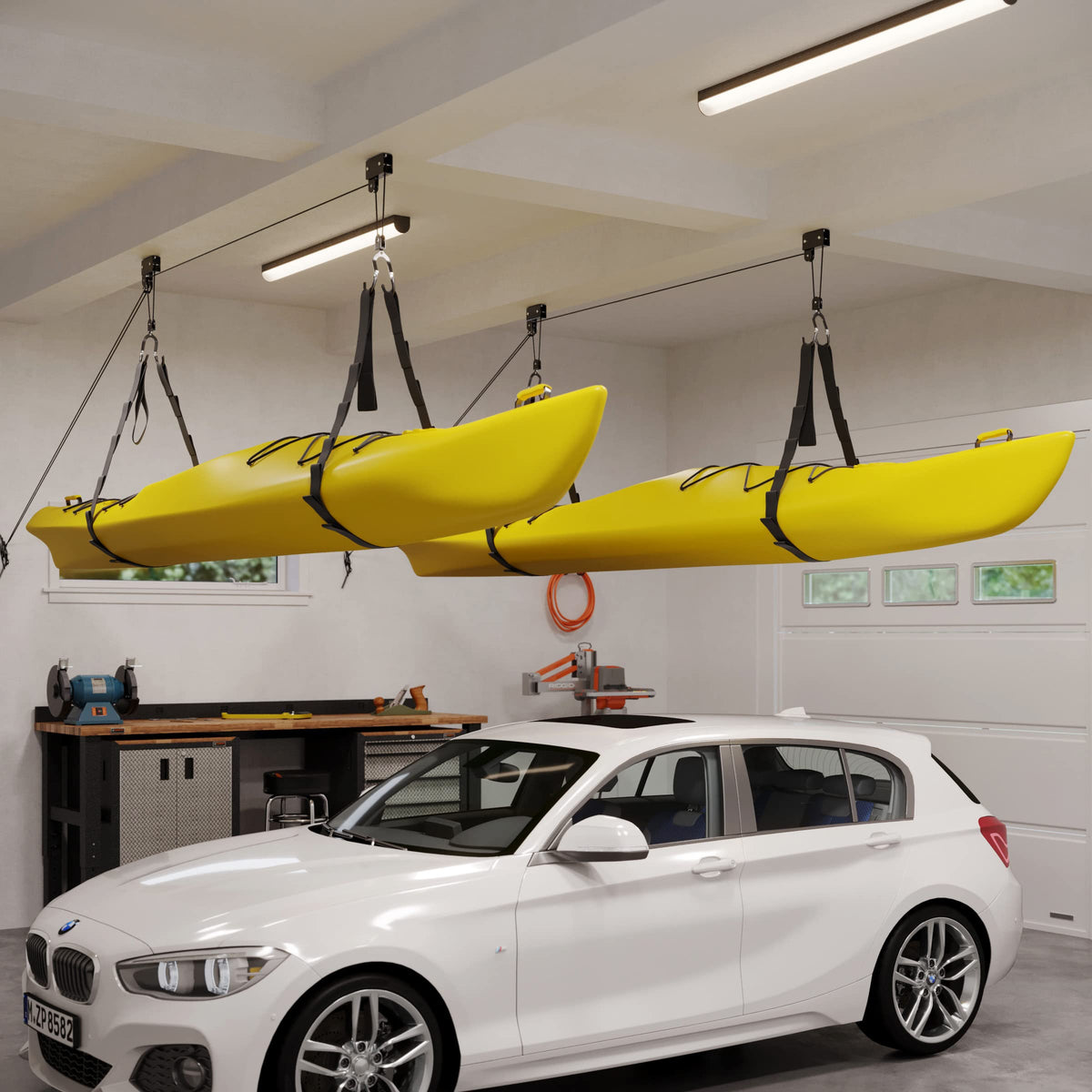 RAD Sportz wall cleats hold excess rope for tidy, safe storage.