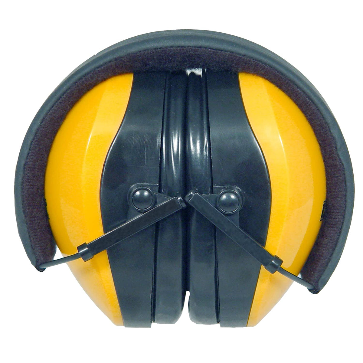 Radians Dewalt DPG62-C Interceptor ear muff folded, compact storage and portability.