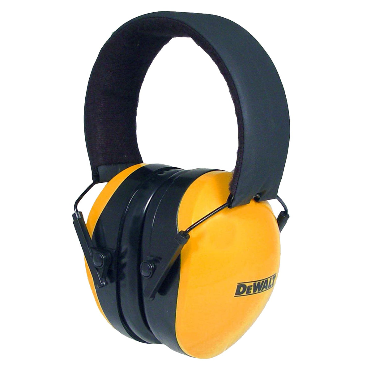 Radians Dewalt DPG62-C Interceptor ear muff, front view, lightweight protection for noisy work environments.