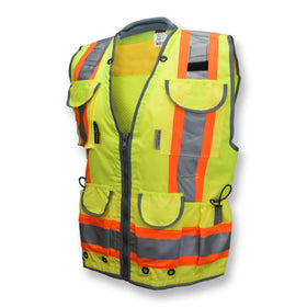 Radians SV55 vest front view showing ample tool pockets for field work