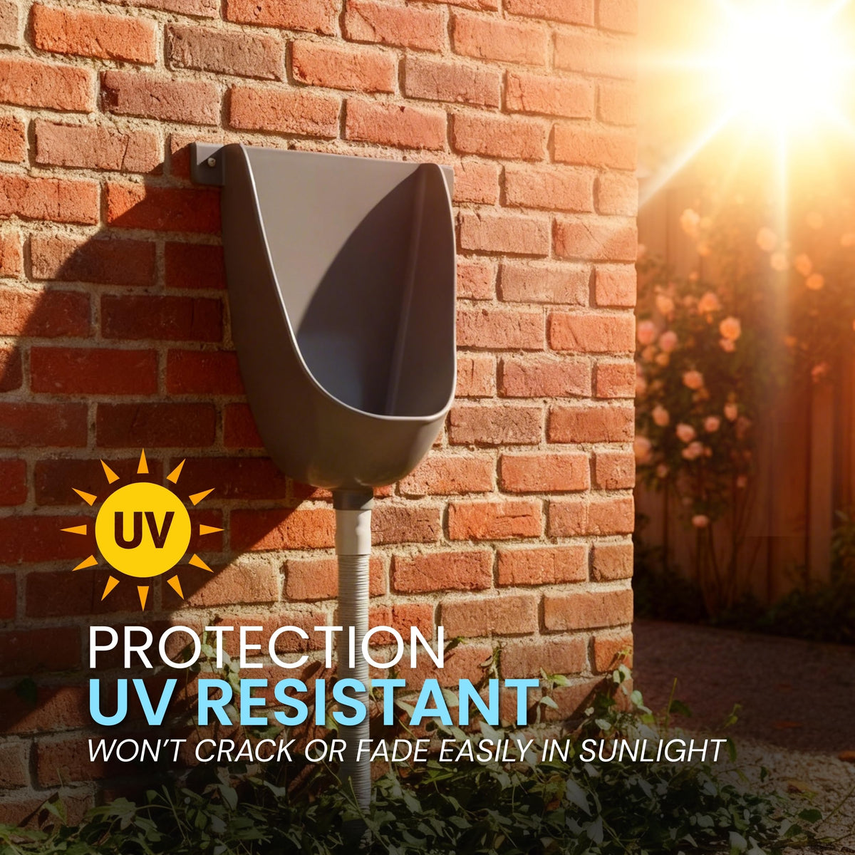 RAEFLOW grey UV-resistant exterior stands up to outdoor conditions