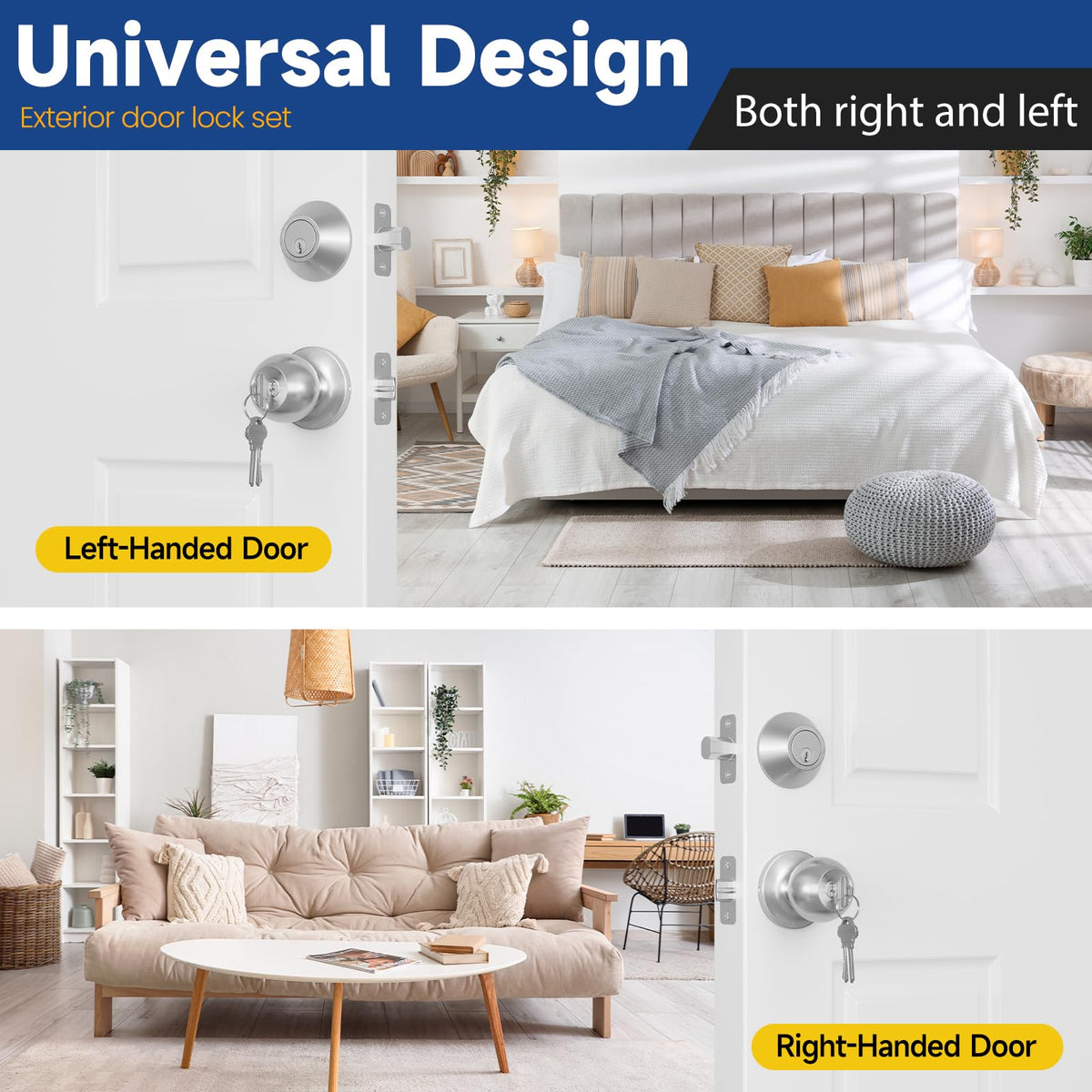 RAFECIEE adjustable backset 2-3/8 to 2-3/4 for standard doors