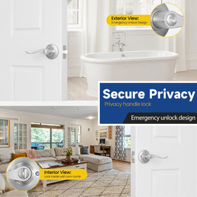 RAFECIEE backset compatibility from 2-3/8 to 2-3/4 inches on interior doors.