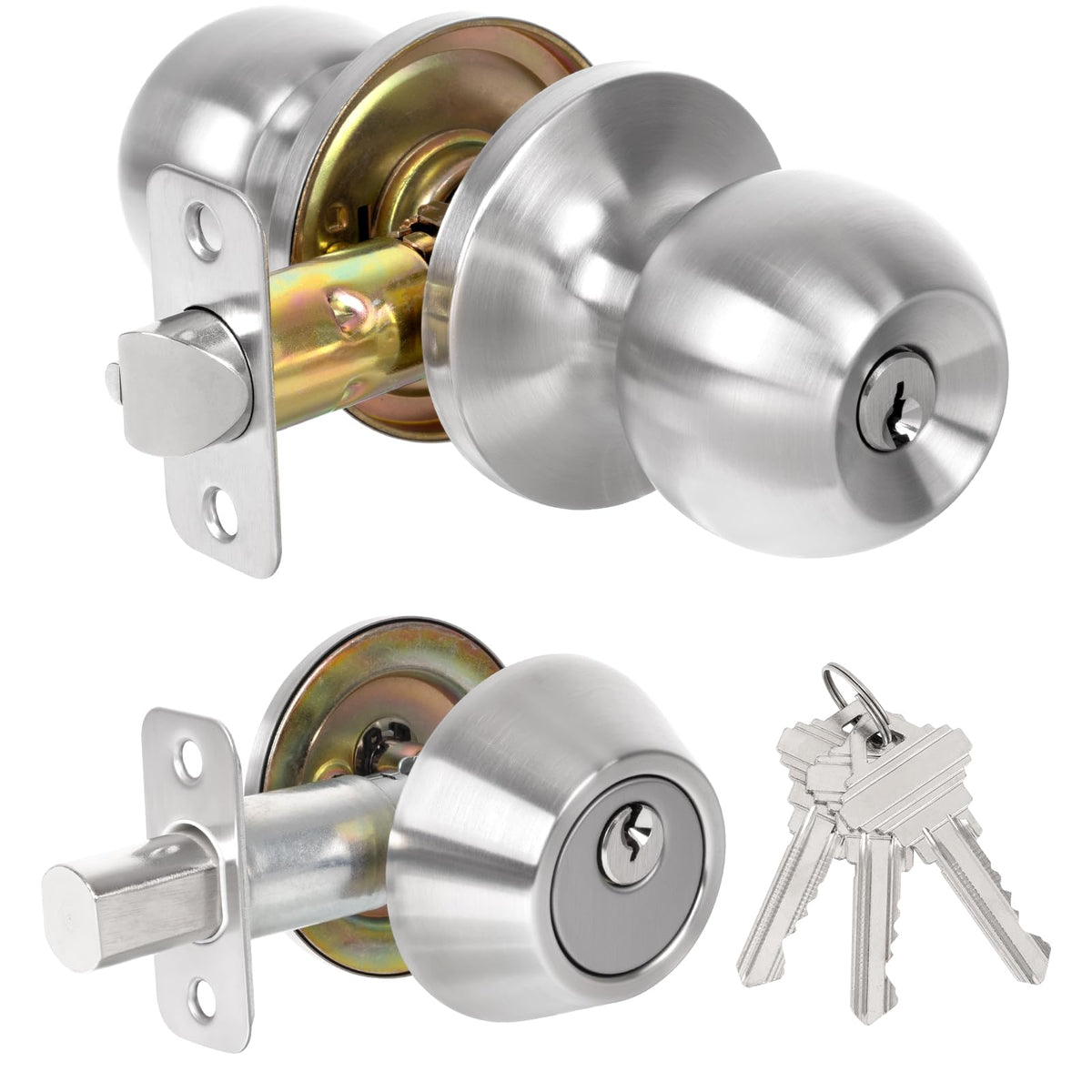 RAFECIEE exterior lock set showing double security with one-key access