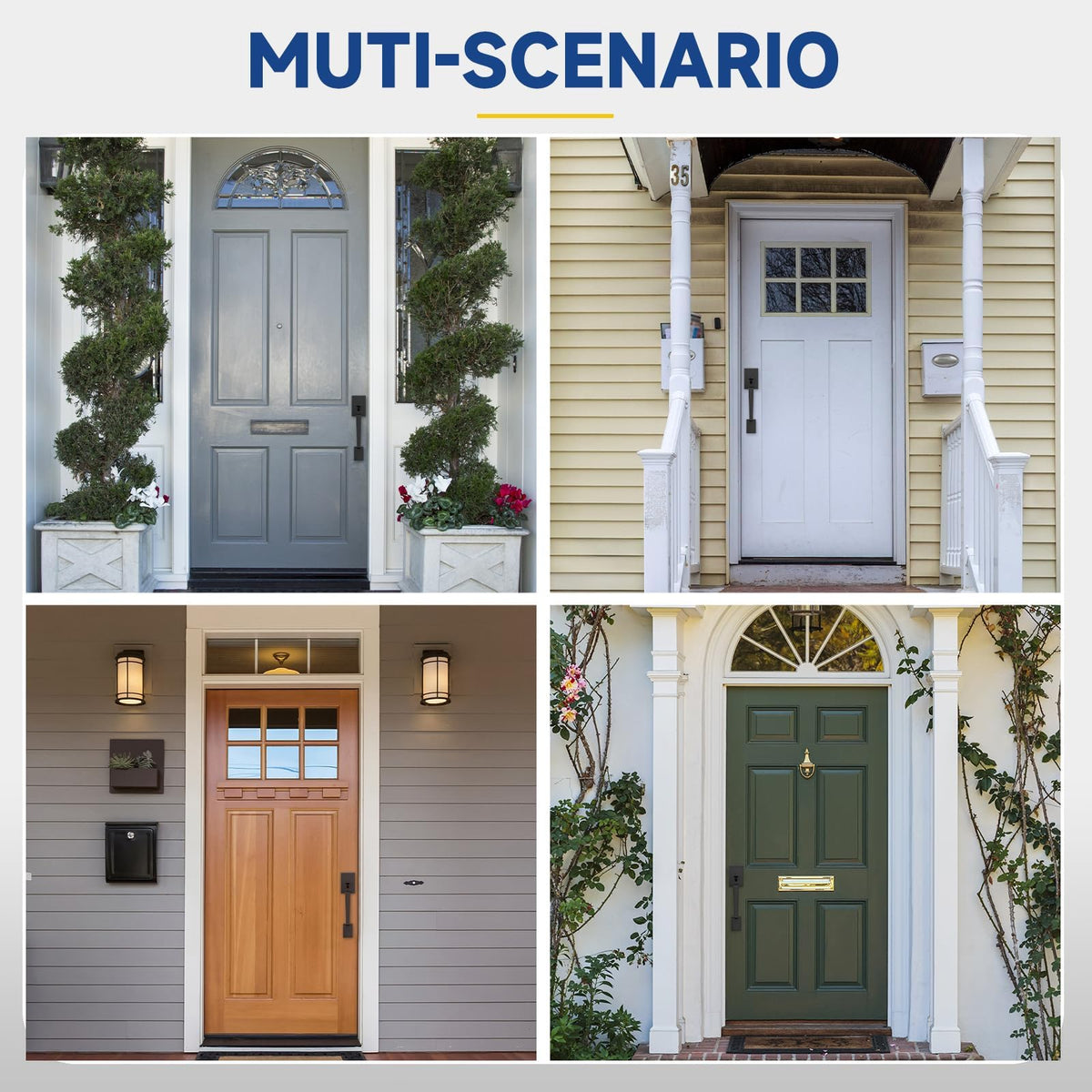 RAFECIEE exterior hardware adds security with a durable, stylish finish.