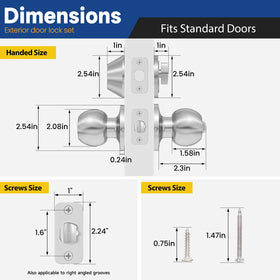 RAFECIEE keyed-alike knob and deadbolt for simplified entry